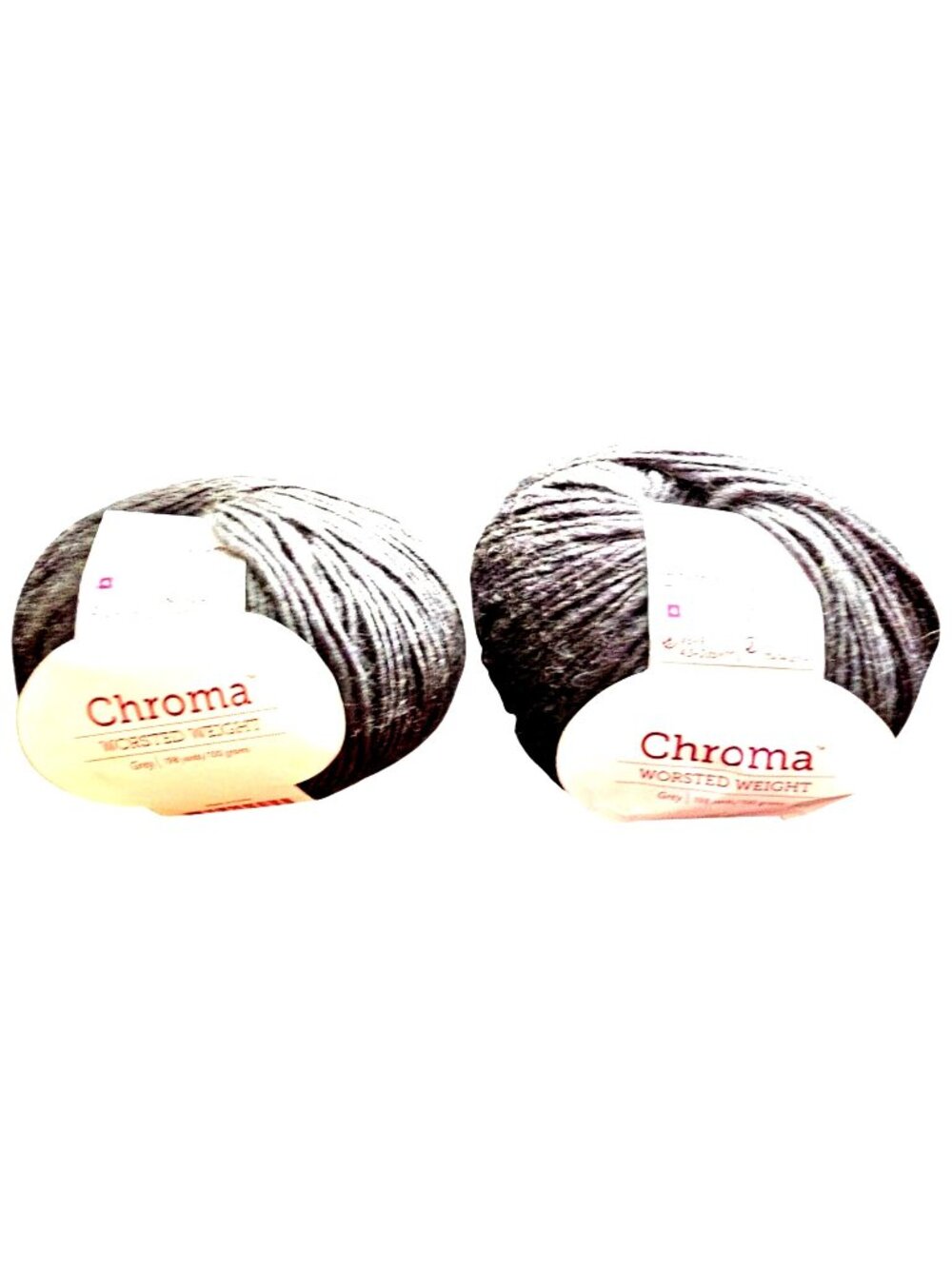 Chroma Worsted Weight Yarn Gray 70% Superwash Wool & 30% Nylon 198 Yards Each Lo